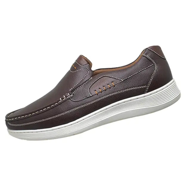 Dark Brown Casual Shoes with White Sole