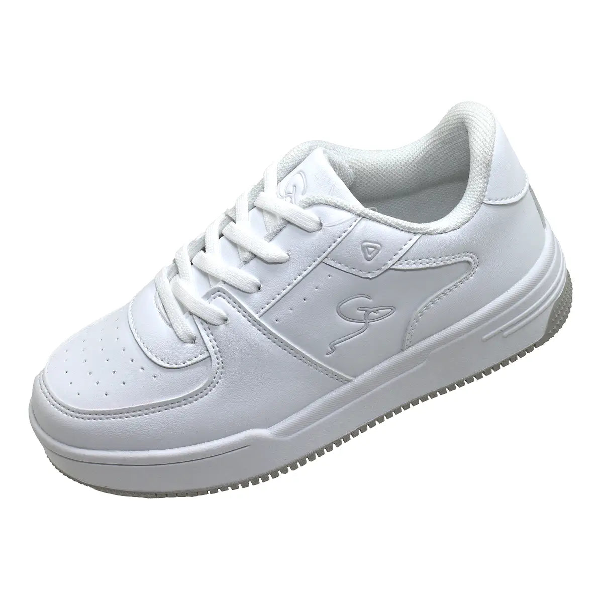 Kids' Classic White Lace-Up Sneakers