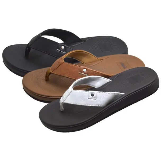 Men’s Sandals with Wide Fabric Straps in Earthy Tones