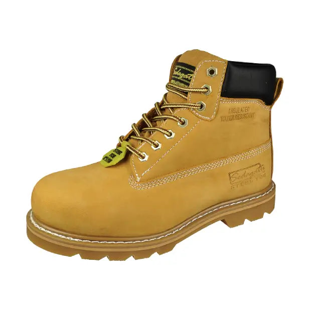 Steel Toe Rugged Yellow Work Boots
