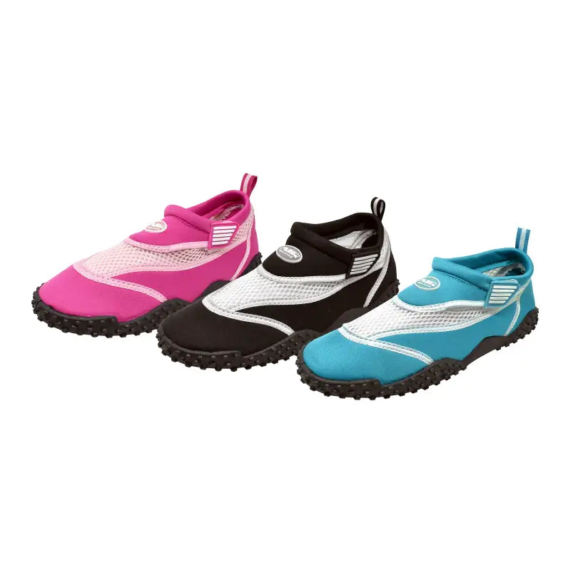 Women's Sporty Water Shoes – Breathable & Secure Fit (Pink, Black & Blue