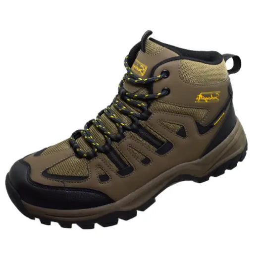 Brown High-Top Hiking Boots with Ankle Support