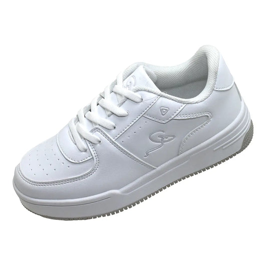 Kids' Classic White Lace-Up Sneakers