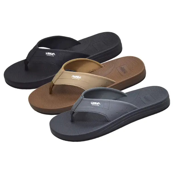 Men’s Sandals with Minimalist Wide Straps in Black, Tan, and Gray