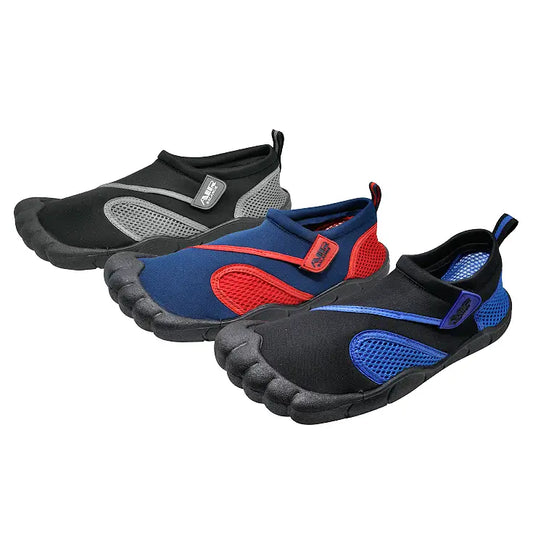 Men's Water Shoes – Snug Fit & Enhanced Traction (Black, Red & Blue)
