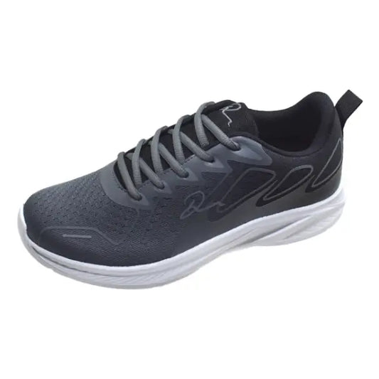 Sleek Black & Gray Athletic Sneakers