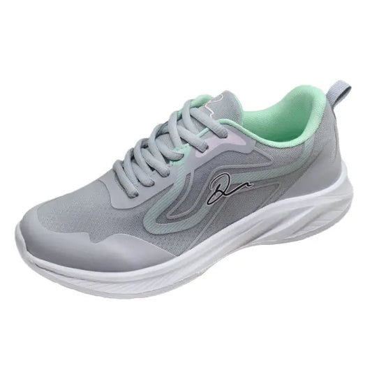 Women’s Grey Athletic Shoe with Teal Accents